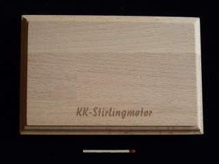 Buchenholzgrundplatte fÃ¼r Stirlingmotor KK-1